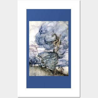 Undine Talks to the Clouds - Arthur Rackham Posters and Art